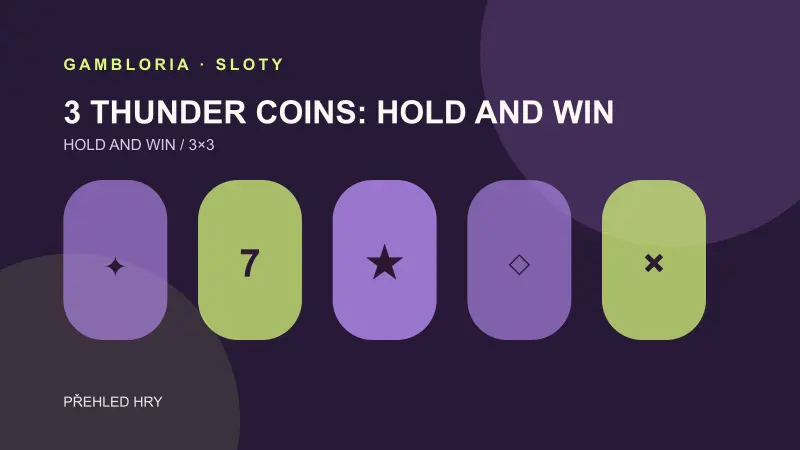 Vizuální přehled hry 3 Thunder Coins: Hold and Win
